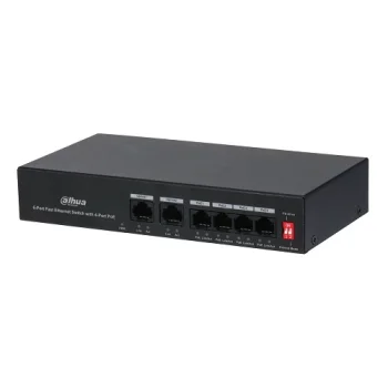 PoE komutatorius PFS3006-4ET-36 (6 prievadai, 4x PoE, 36W)