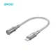 BWOO BZ66 garso adapteris iš Lightning į 3.5 mm, pilkas
