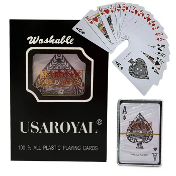 Plastikinės žaidimų ir pokerio kortos (54 vnt.)
