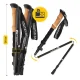 MOUNTAIN GOAT ACTIVE anglies pluošto žygio lazdos 110-130 cm, juodos