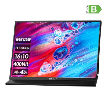 Nešiojamas monitorius ZEUSLAP Z14Lite 14" 1920 x 1200 WUXGA USB-C Mini HDMI