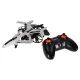 RC dronas lėktuvas Syma P01 2.4 GHz su LED apšvietimu ir triukais, sidabrinis