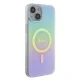Guess dėklas iPhone 15 Plus telefonui IML Iridescent MagSafe, turkio spalvos