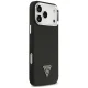 Guess Grained Triangle Logo MagSafe deklas, skirtas iPhone 17 Pro Max, juodas