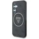 Guess 4G Glitter Triangle Buttons MagSafe Case for Samsung Galaxy S25+ Black