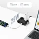 Orico PDC25 25W 6in1 Power Strip 2x AC + 2x USB-A + 2x USB-C, 1.6m - Black