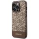 Guess GCube Stripes MagSafe dėklas iPhone 14 Pro Max telefonui, rudas