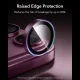 Kameros apsauginis stiklas ESR Armorite skirtas iPhone 18 Pro / 18 Pro Max, tamsiai vyšninis