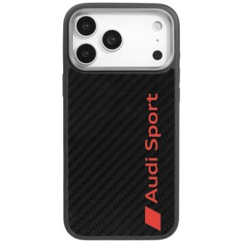 Audi iPhone 17 Pro Max dėklas R8 Carbon Fiber MagSafe, juodas