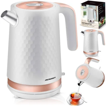 Berdsen BD-705 Electric Kettle, 1.7L, White/Copper