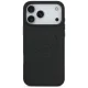 Mercedes dėklas iPhone 17 Pro Max telefonui Leather Vintage Logo MagSafe, juodas