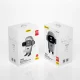 Automobilinis telefono laikiklis su Qi 15W įkrovikliu Dudao F20xs, pilkas