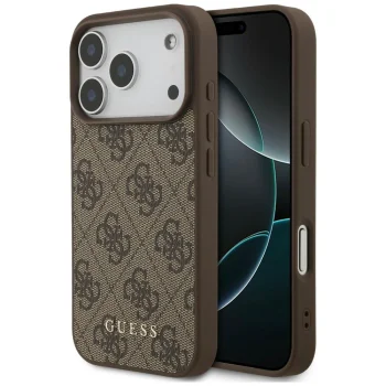 Guess 4G Classic dėklas skirtas iPhone 17 Pro / 18 Pro, rudas
