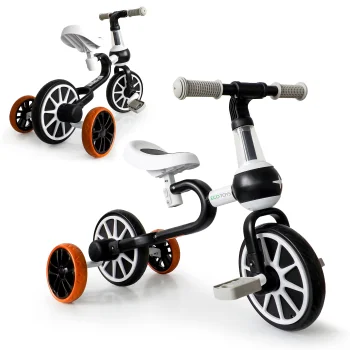 ECOTOYS 4-in-1 vaikiškas balansinis dviratukas 131070, juodas