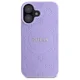 Guess dėklas iPhone 16 Plus telefonui Saffiano Peony Classic Logo MagSafe, violetinis
