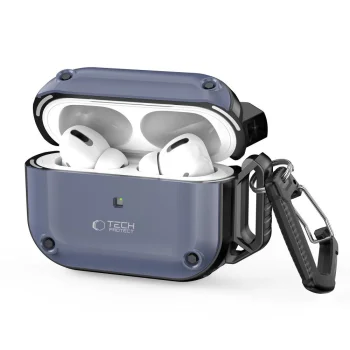 Tech-Protect Rough Hook dėklas AirPods Pro 1 / 2 su karabinu, mėlynas