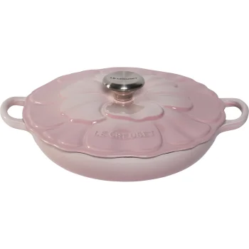 Ketaus troškintuvas Le Creuset Gourmet Flower 26 cm, 2,2 l, rožinis