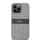 DKNY dėklas iPhone 14 Pro Max telefonui Mono Stripe & Metal Logo, smėlio spalvos