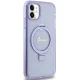 Guess Ring Stand Script Glitter MagSafe dėklas iPhone 11 / XR, violetinis