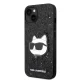 Karl Lagerfeld dėklas iPhone 14 Plus telefonui Glitter Choupette, juodas