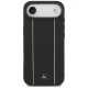 Mercedes Leather Star Pattern Stripes dėklas su MagSafe skirtas iPhone Air, juodas