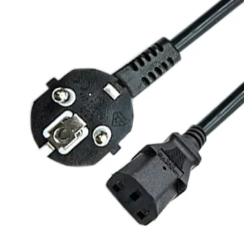Power Supply Cable Schuko to C13, 220V, 3500W, 3m, Black