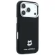 Karl Lagerfeld Grained Choupette Head Metal MagSafe dėklas telefonui iPhone 17 Pro Max / 18 Pro Max, juodas