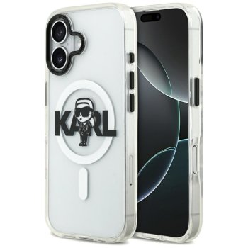 Karl Lagerfeld IML Karl Sketch Logo MagSafe dėklas telefonui iPhone 17, skaidrus