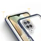 Dėklas Hybrid Armor Clear 3 in 1 telefonui Samsung Galaxy A22 4G, mėlynas