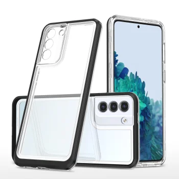 Hybrid Armor Clear 3in1 dėklas, skirtas Samsung Galaxy S23, juodas