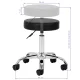 ACTIVESHOP AM-310v Cosmetic Stool, Black