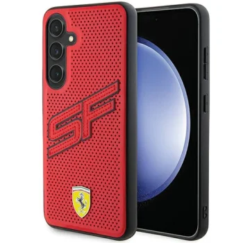 Ferrari Big SF Perforated dėklas, skirtas Samsung Galaxy S24, raudonas