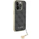Guess dėklas iPhone 15 Pro telefonui 4G Big Metal Logo, pilkas