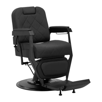 Barber Chair Gabbiano Bruno, Black with Black Base