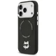 Karl Lagerfeld iPhone 17 Pro dėklas Choupette Pin MagSafe, juodas