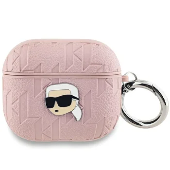 Karl Lagerfeld dėklas, skirtas AirPods 3, rožinis