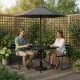 MultiGarden sodo stalas, 80x80 cm, juodas