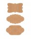 Self-Adhesive Labels, 300 Pcs, 3×5 cm, Brown