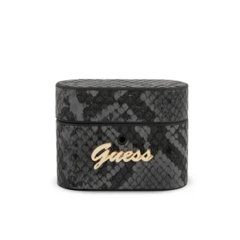 Guess dėklas Apple AirPods Pro ausinėms, Python Collection, juodas