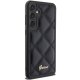 Guess dėklas Samsung Galaxy S23 FE telefonui, juodas (Quilted Metal Logo)
