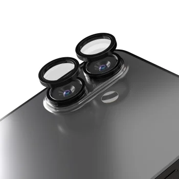 Etteri kameros apsauginis stiklas, skirtas iPhone 16 / 16 Plus, juodas