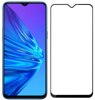Apsauginis stiklas 5D Xiaomi Redmi 9 telefonui, juodas