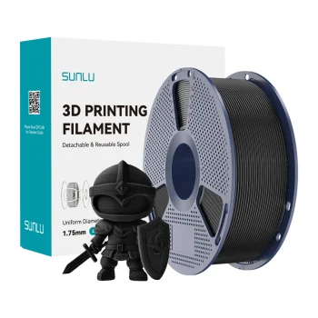 Sunlu PLA+ 3D spausdintuvo plastikas 1.75mm, juodas