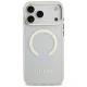 Guess Metal Outline MagSafe dėklas iPhone 17 Pro Max / 18 Pro Max, auksinis
