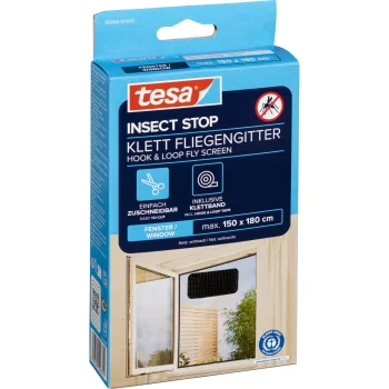 Tinklelis nuo vabzdžių langams Tesa Insect Stop Standard 1,5 x 1,8 m, antracito (55680)