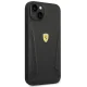 Ferrari dėklas iPhone 14 Plus telefonui „Leather Stamp Sides“, juodas