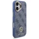 Guess 4G Strass Logo MagSafe dėklas iPhone 17 telefonui, mėlynas