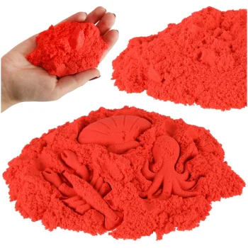 Kinetinis magiškas smėlis, 1 kg, raudonas