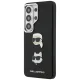 Karl Lagerfeld Saffiano Double Heads Metal dėklas Samsung Galaxy S26 Ultra, juodas