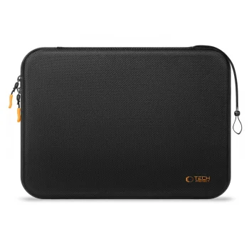 Tech-Protect Hardpouch dėklas nešiojamam kompiuteriui 13-14", juodas / oranžinis